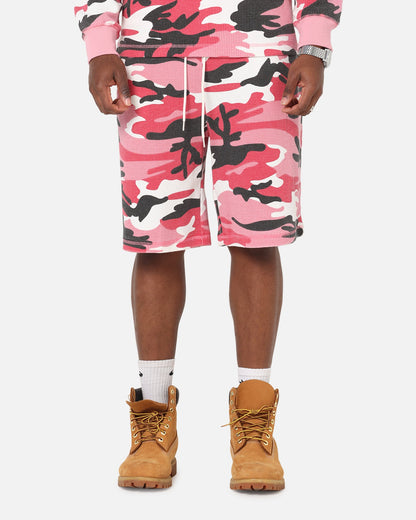XXIII Printed Thermal Shorts Pink Camo