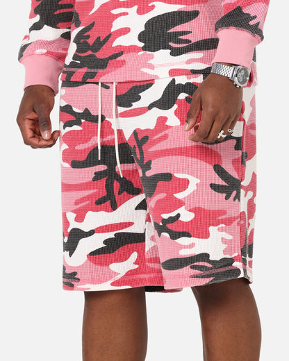 XXIII Printed Thermal Shorts Pink Camo