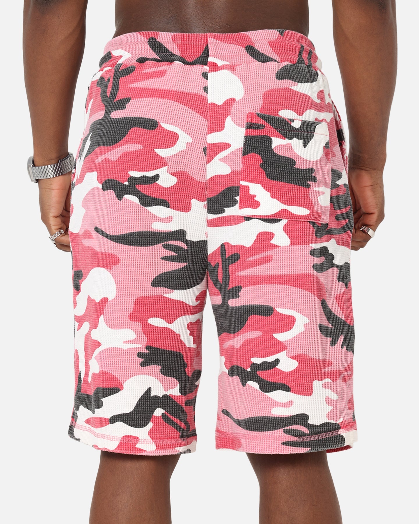 XXIII Printed Thermal Shorts Pink Camo