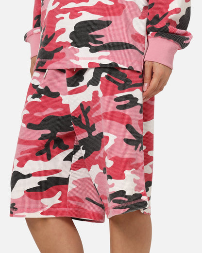 XXIII Printed Thermal Shorts Pink Camo