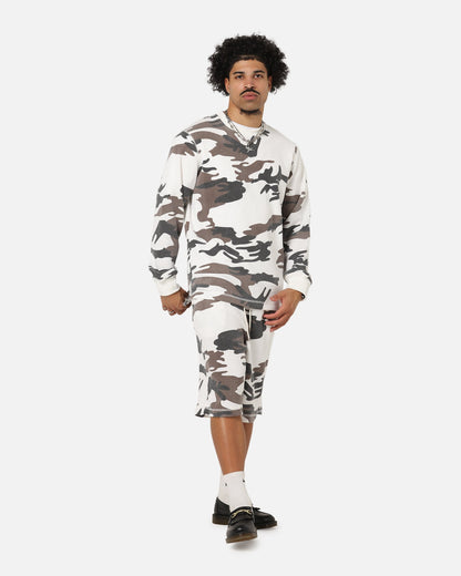 XXIII Printed Thermal Shorts Snow Camo