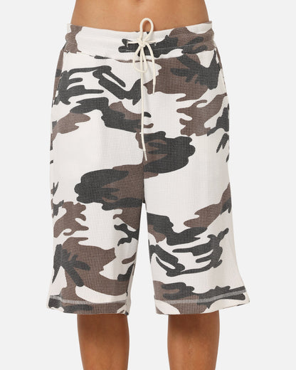 XXIII Printed Thermal Shorts Snow Camo