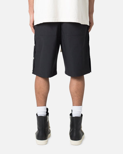 MNML Side Snap Nylon Shorts Black