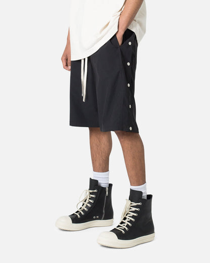 MNML Side Snap Nylon Shorts Black