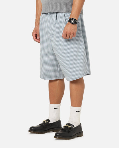 XXIII Baggy Pleated Shorts Blue Check