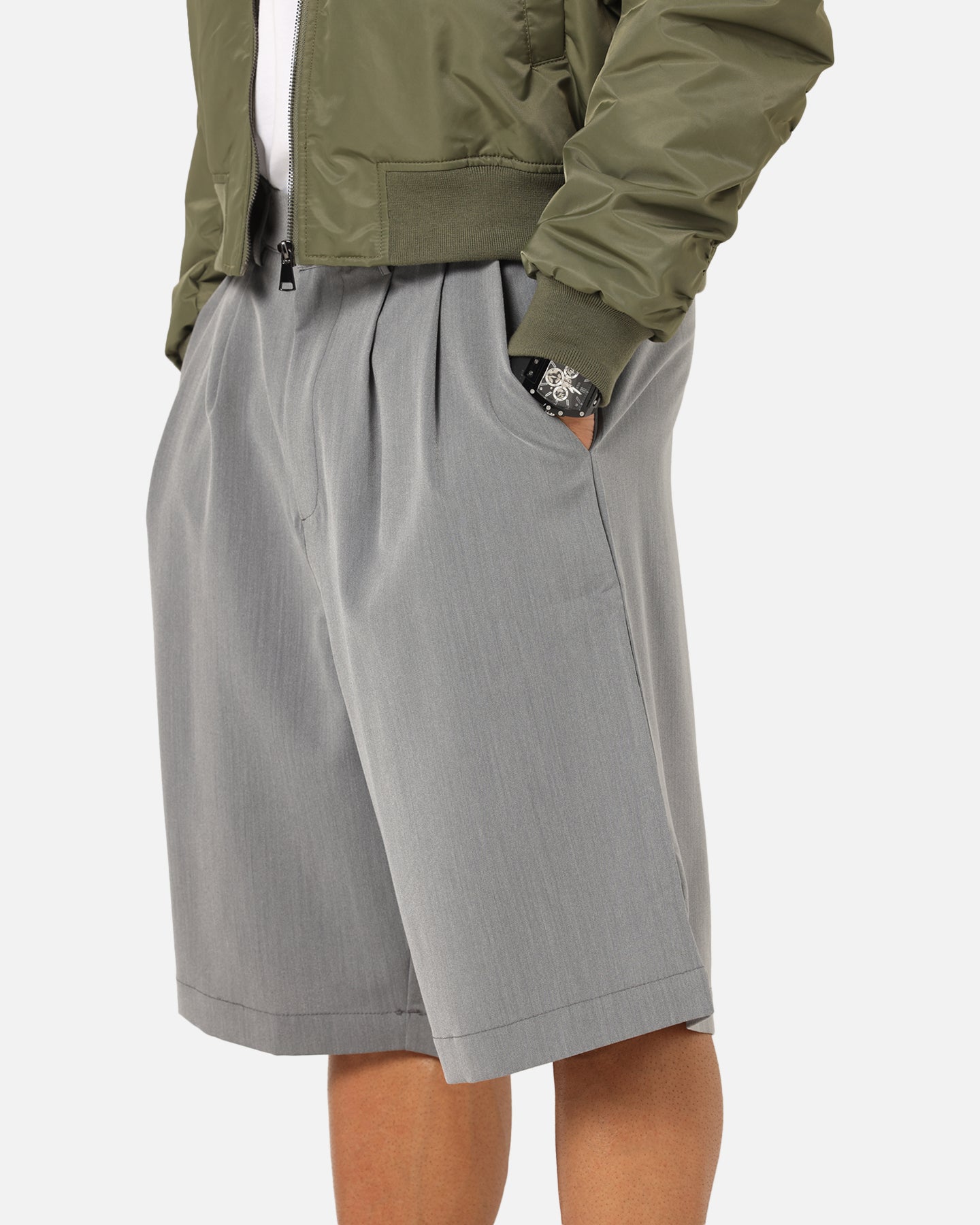 XXIII Baggy Pleated Shorts Grey