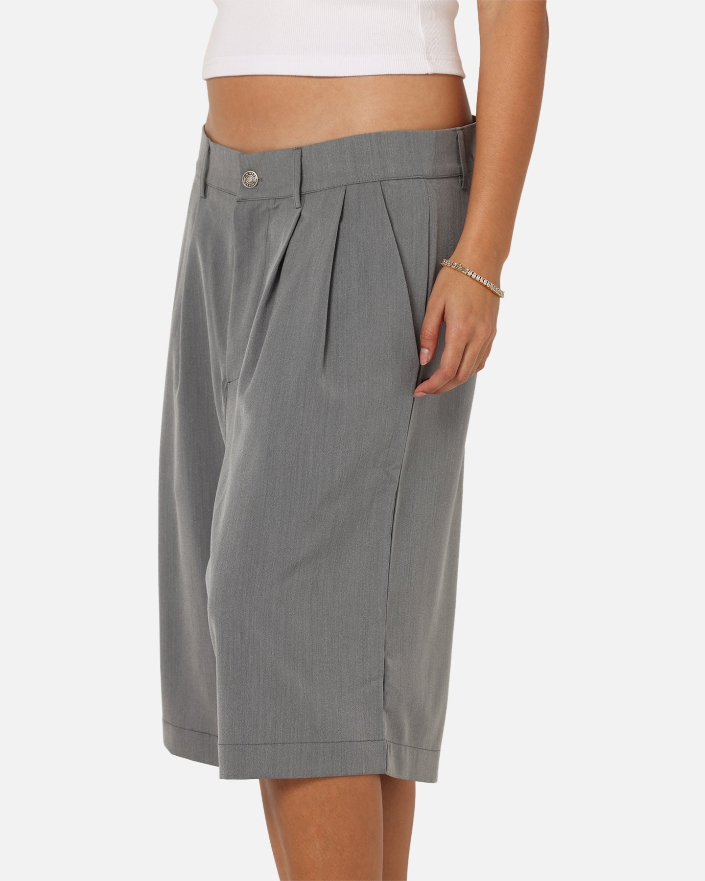 XXIII Baggy Pleated Shorts Grey