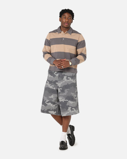 XXIII Wide Leg Denim Shorts Digi Camo