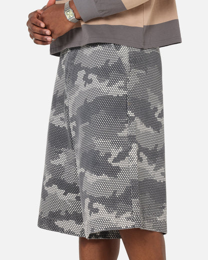 XXIII Wide Leg Denim Shorts Digi Camo