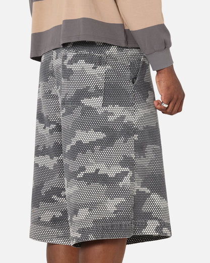 XXIII Wide Leg Denim Shorts Digi Camo