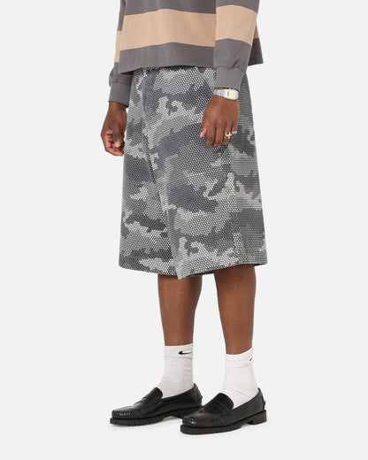 XXIII Wide Leg Denim Shorts Digi Camo