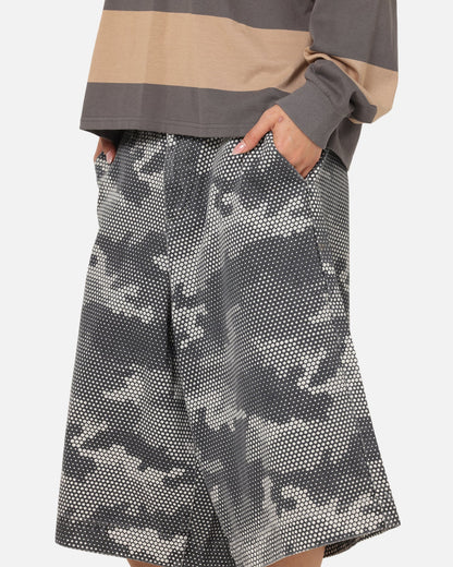 XXIII Wide Leg Denim Shorts Digi Camo
