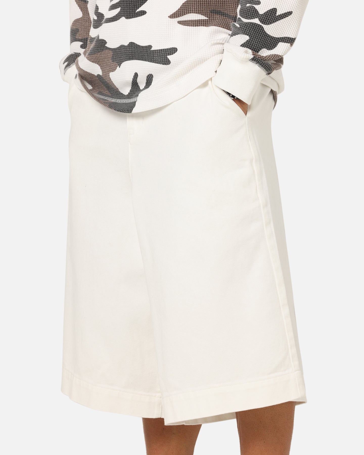 XXIII Wide Leg Denim Shorts Off White