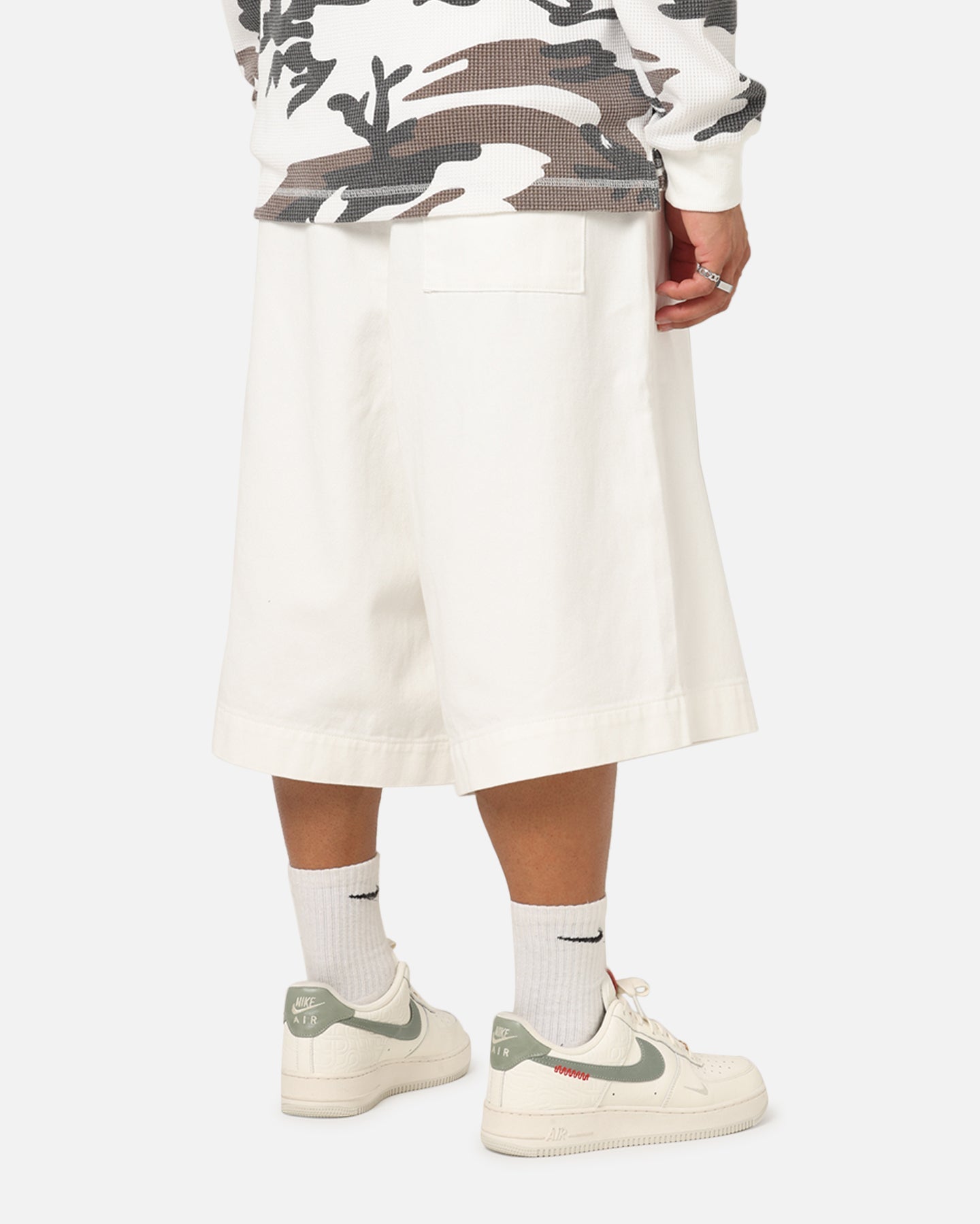 XXIII Wide Leg Denim Shorts Off White