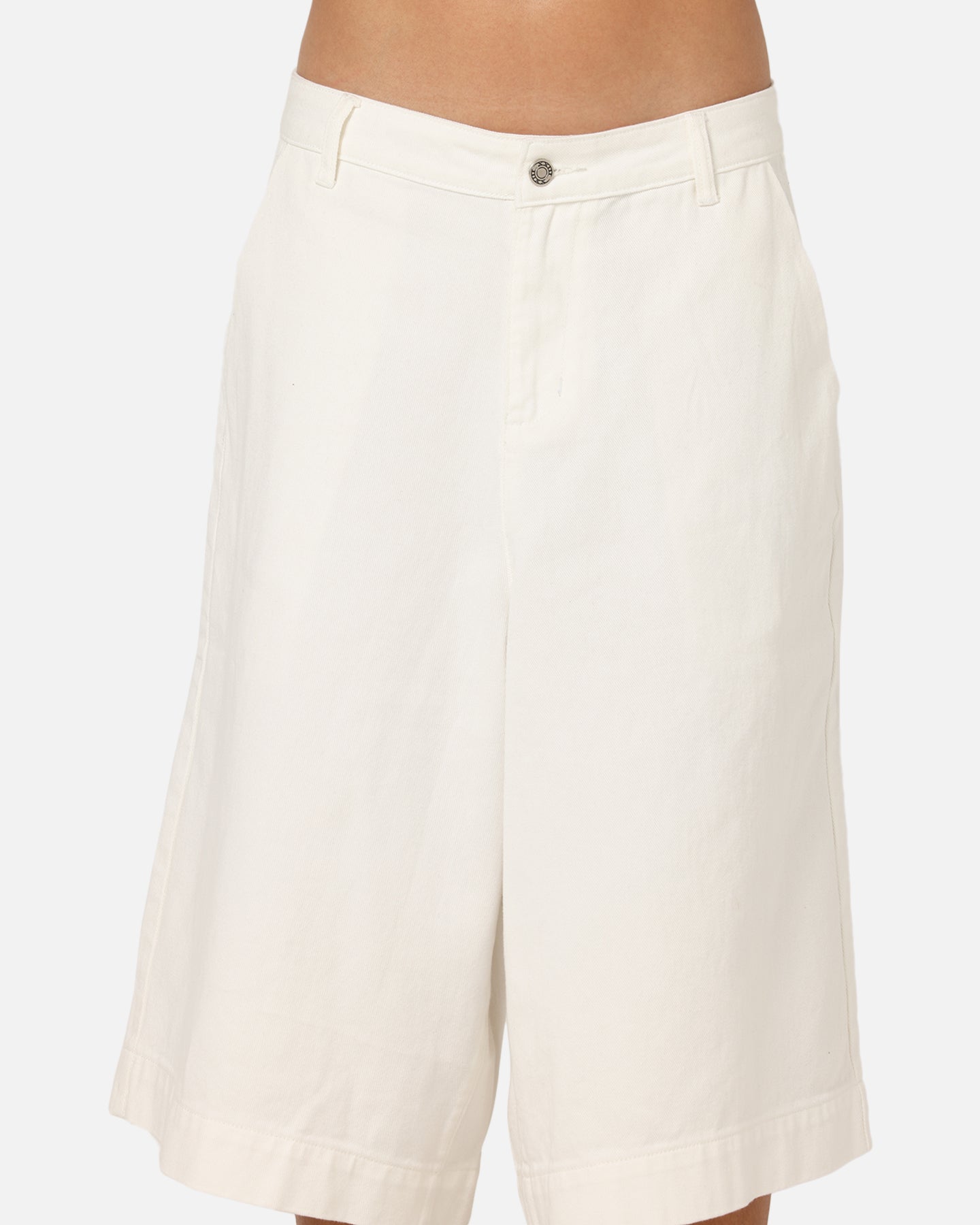 XXIII Wide Leg Denim Shorts Off White