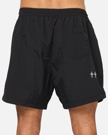 Saint Morta Saint Studios Logo Nylon Shorts Black