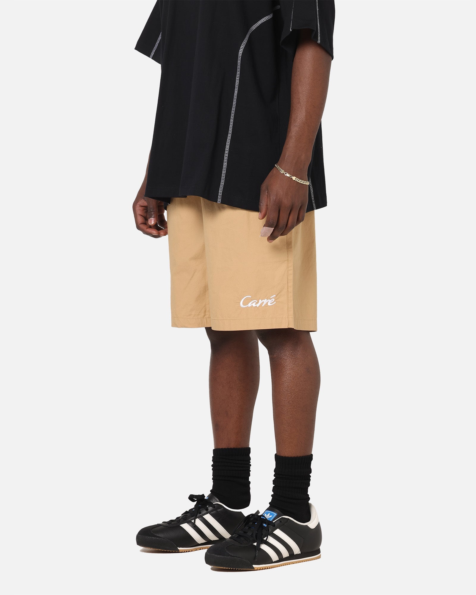 Carre Da Script Beach Shorts Tan