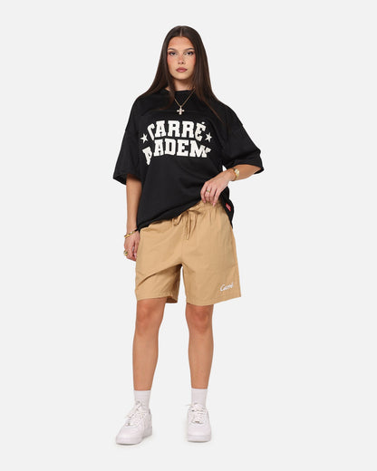 Carre Da Script Beach Shorts Tan
