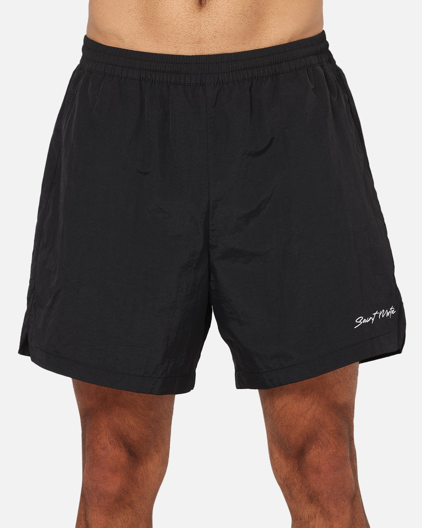 Saint Morta Scription Nylon Shorts Black