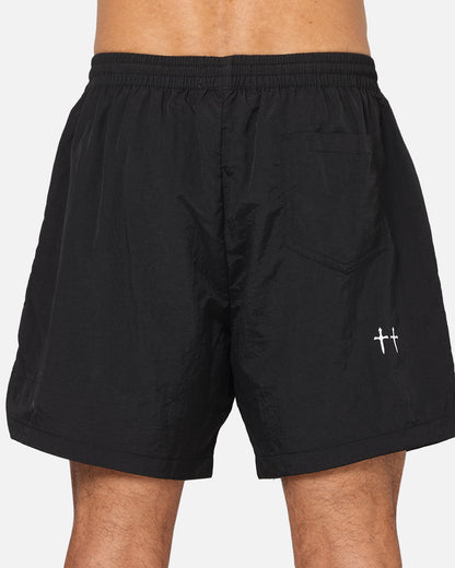 Saint Morta Scription Nylon Shorts Black