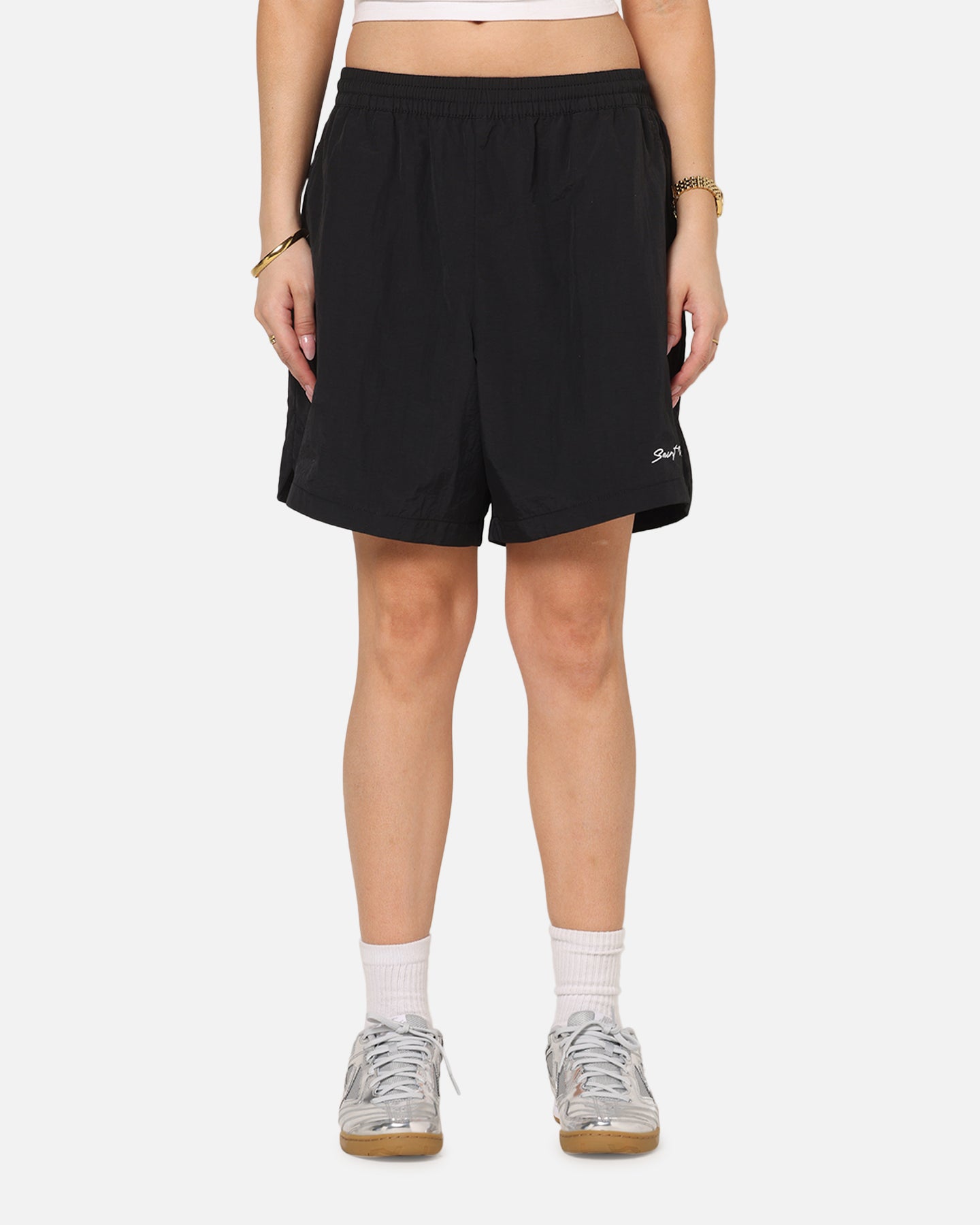 Saint Morta Scription Nylon Shorts Black