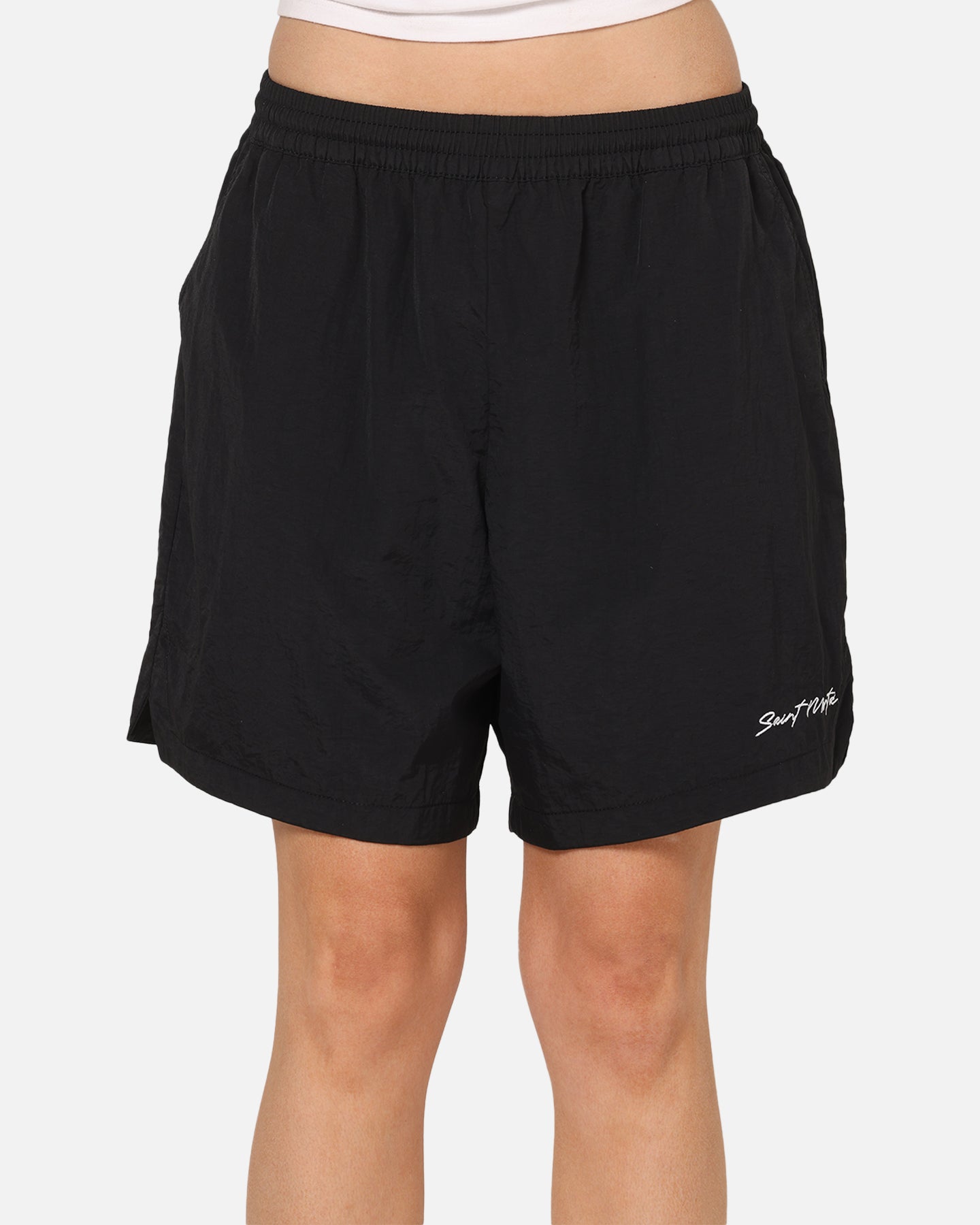 Saint Morta Scription Nylon Shorts Black