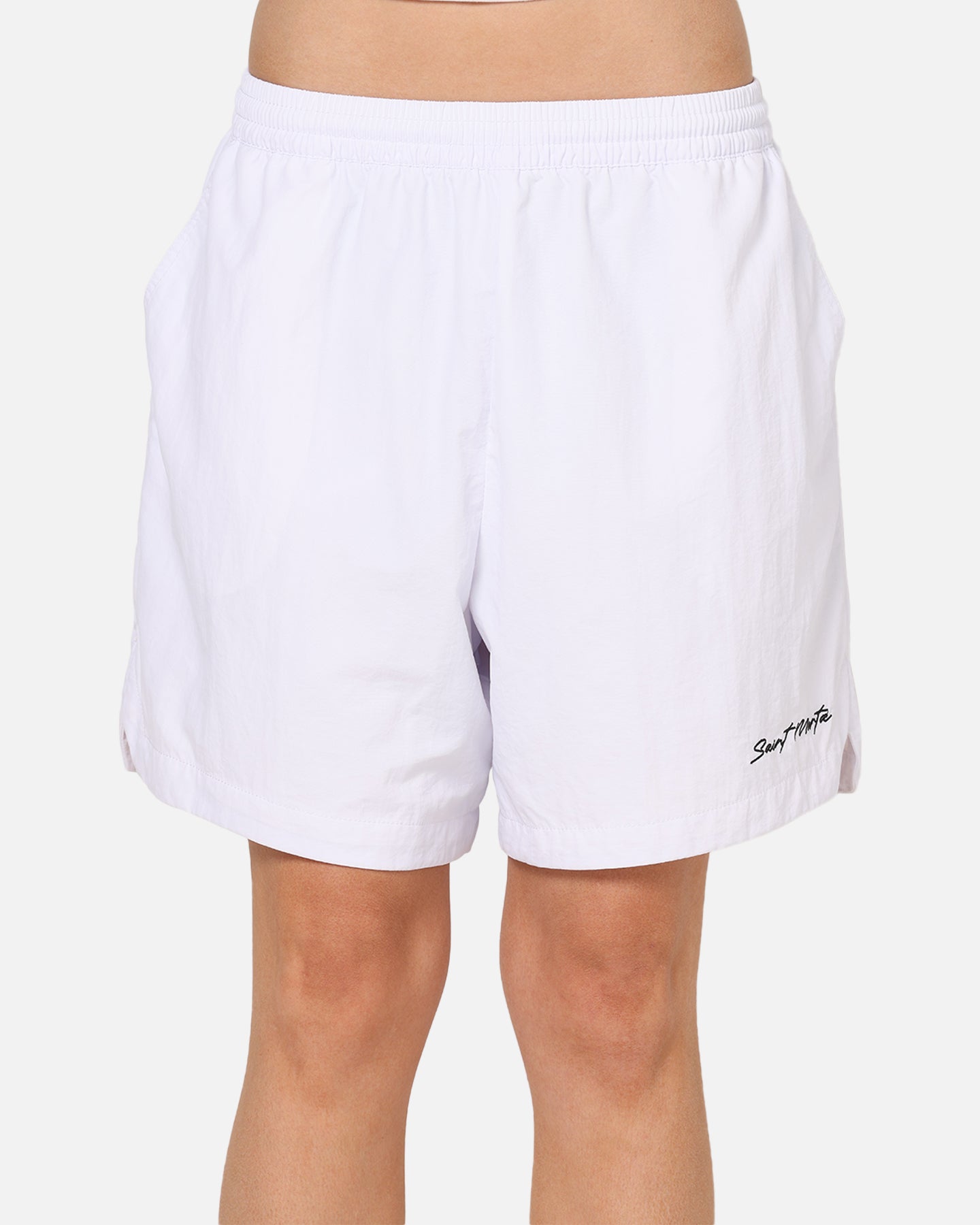 Saint Morta Scription Nylon Shorts White
