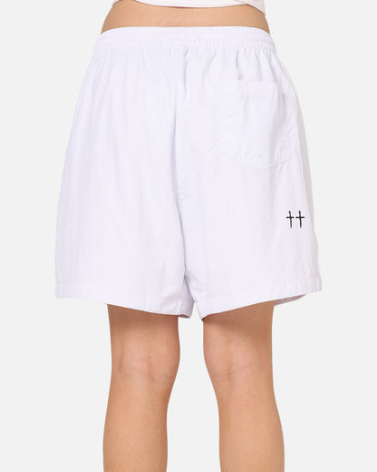 Saint Morta Scription Nylon Shorts White