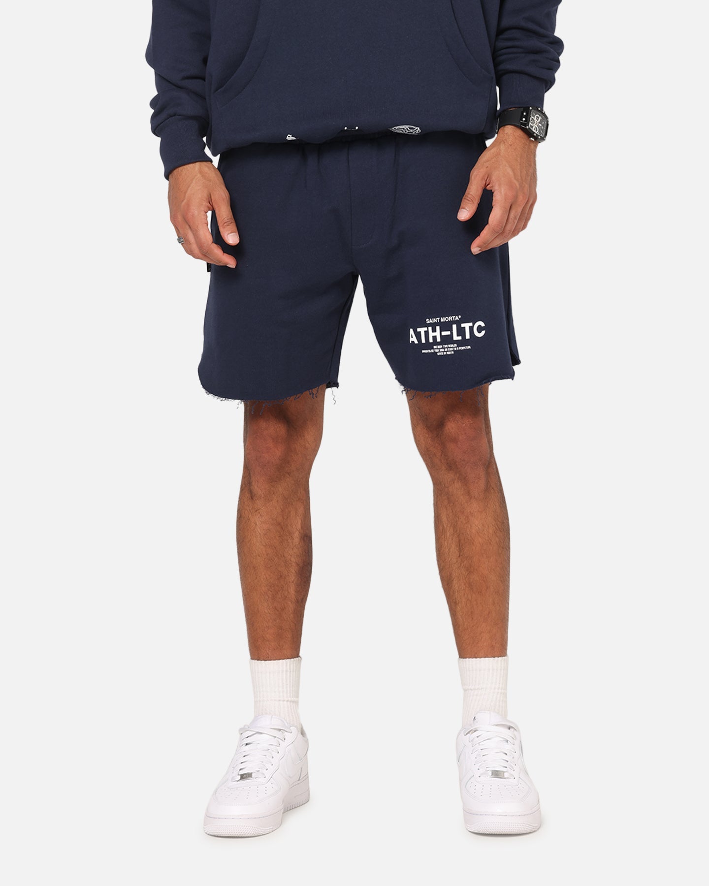 Saint Morta Athltc Sweat Shorts Dark Royal