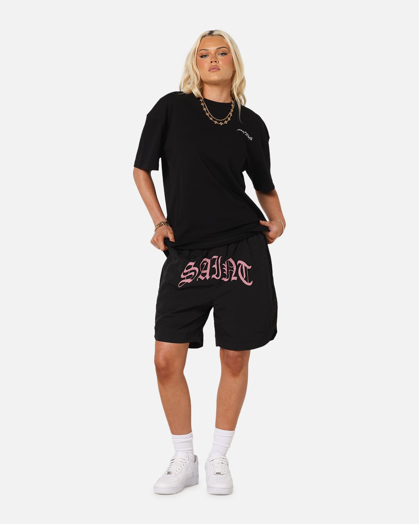 Saint Morta Lucius Shorts Black/Pink
