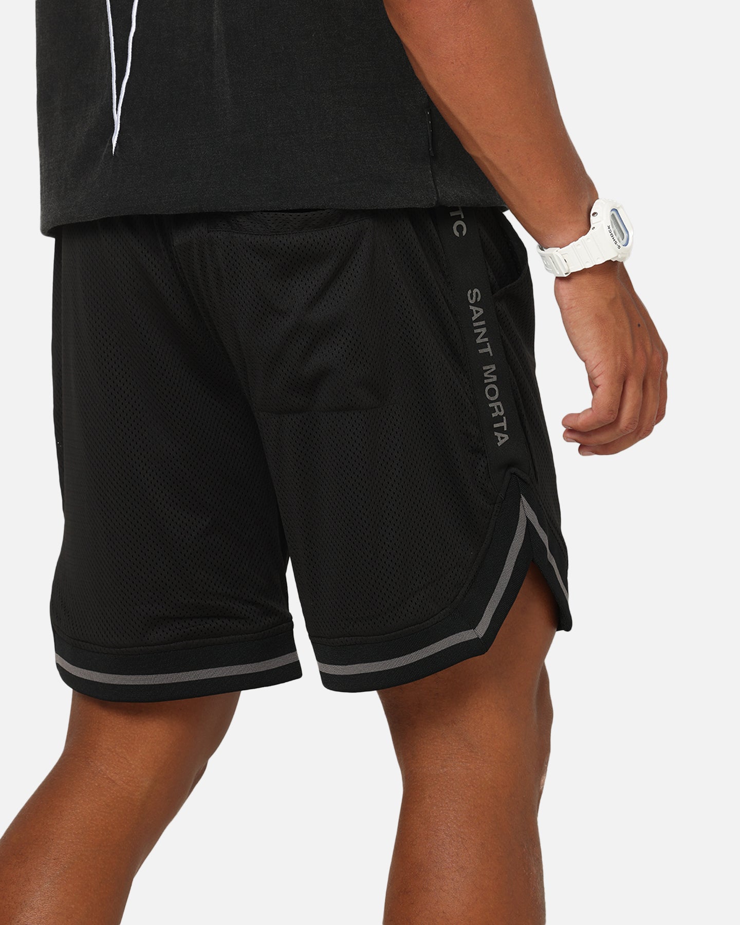 Saint Morta Athletc Taped Basketball Shorts Black