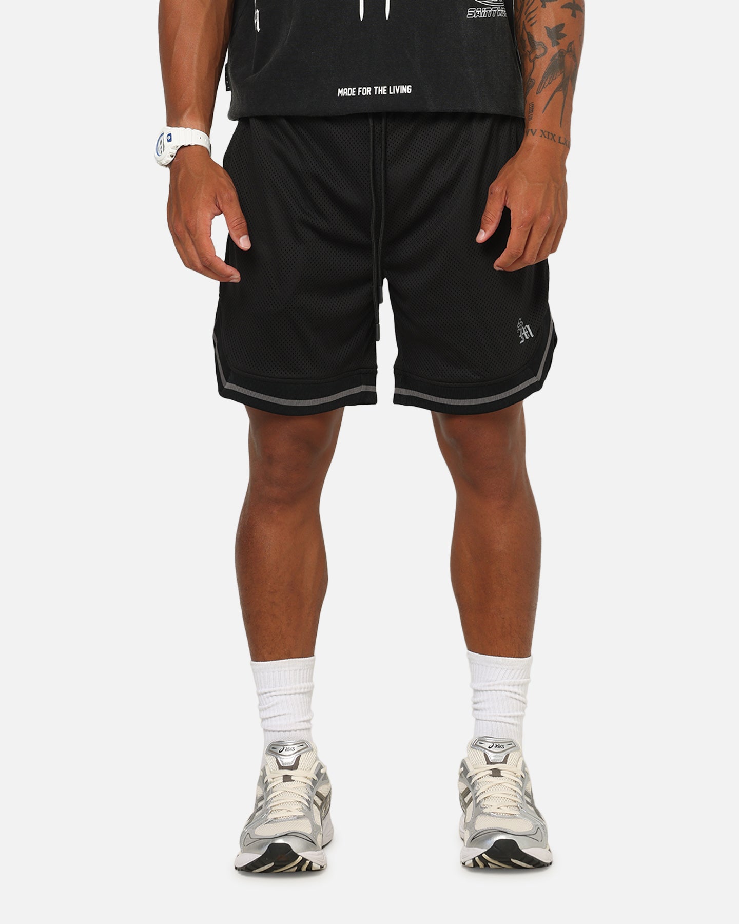 Saint Morta Athletc Taped Basketball Shorts Black