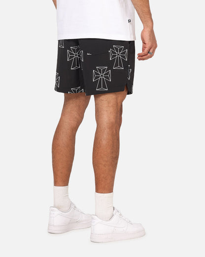 Saint Morta Holy Tide Beach Shorts Black