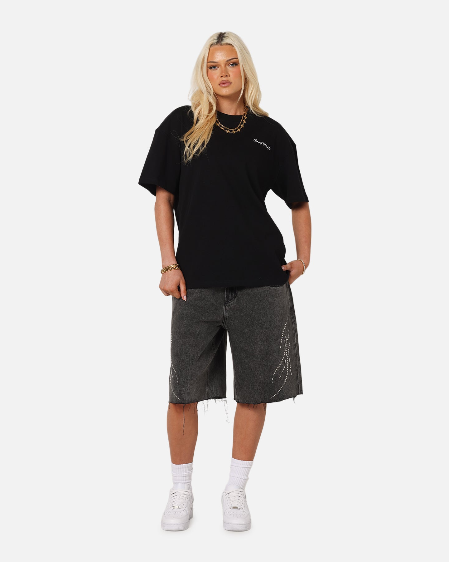 Saint Morta Sanctified Jorts Aged Grey