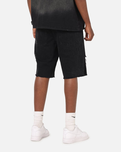 Saint Morta Halo Damage Jorts Black