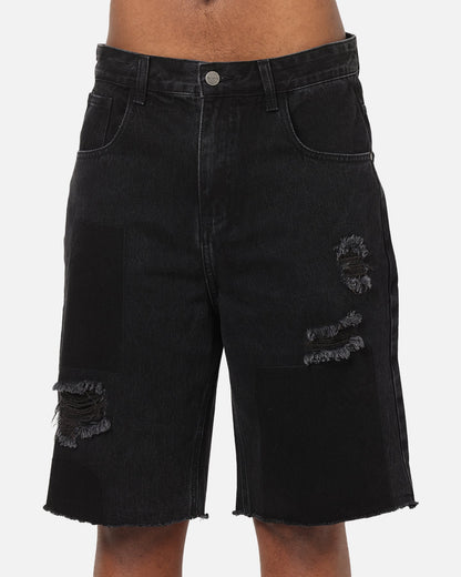 Saint Morta Halo Damage Jorts Black