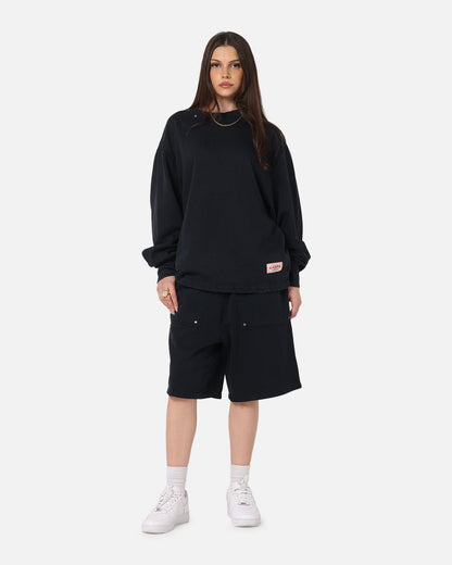 Carre Rivet Baggy Sweat Shorts Charcoal