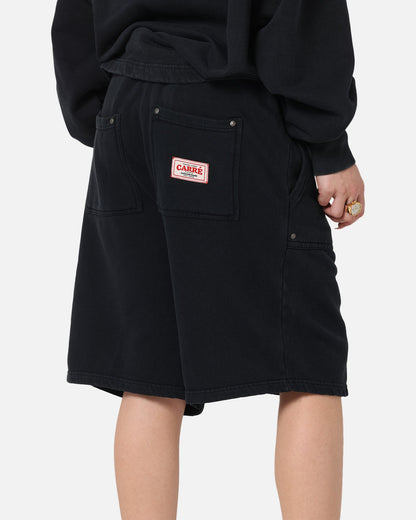 Carre Rivet Baggy Sweat Shorts Charcoal