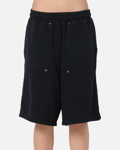 Carre Rivet Baggy Sweat Shorts Charcoal