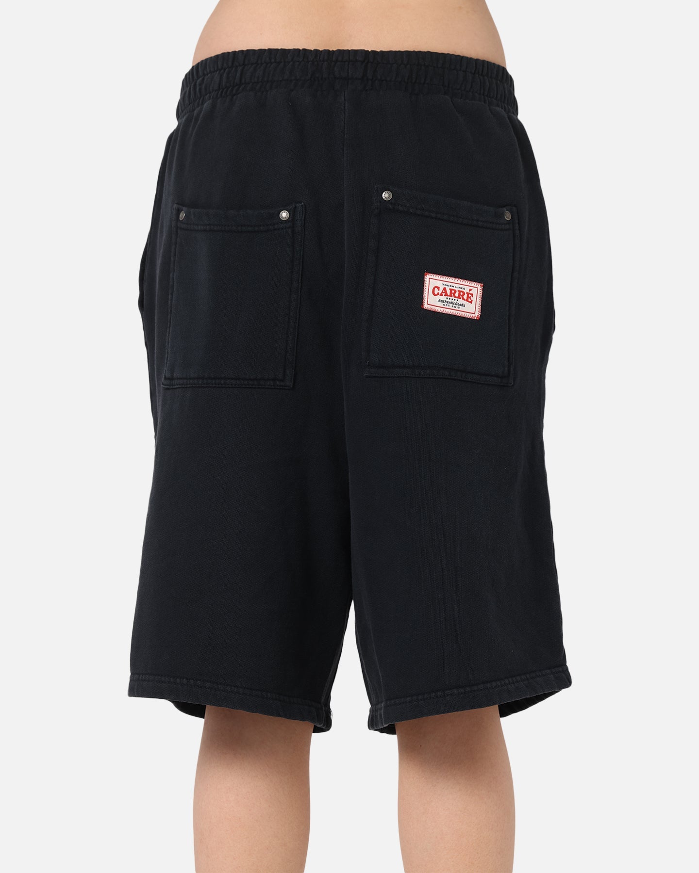 Carre Rivet Baggy Sweat Shorts Charcoal