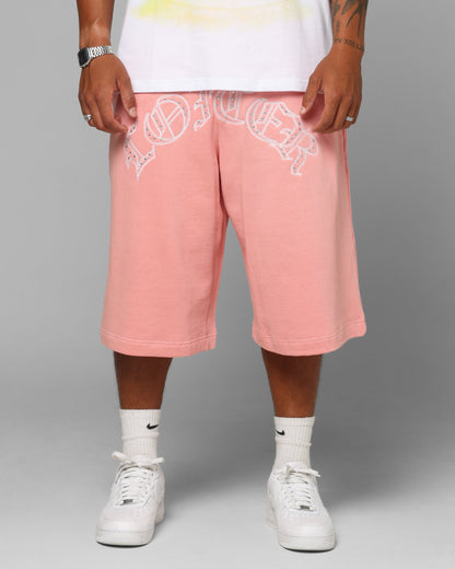 Loiter Destruct Sweat Shorts Pink
