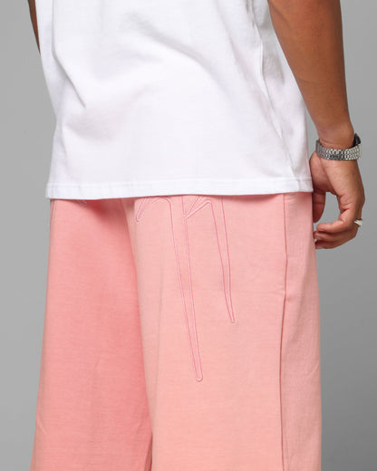 Loiter Destruct Sweat Shorts Pink