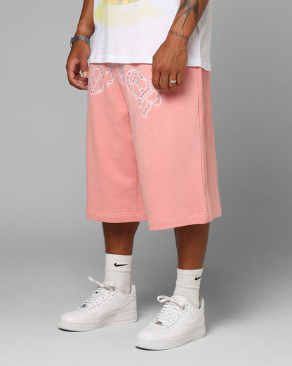 Loiter Destruct Sweat Shorts Pink