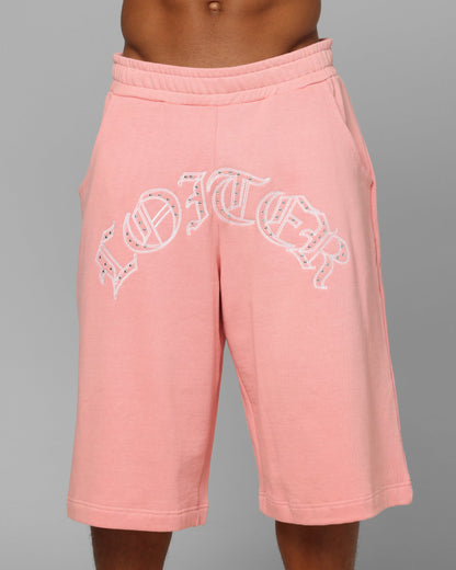 Loiter Destruct Sweat Shorts Pink