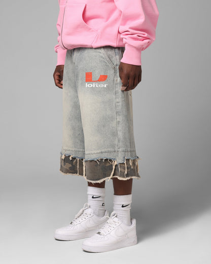 Loiter Oil Rig Denim Jorts Blue Wash