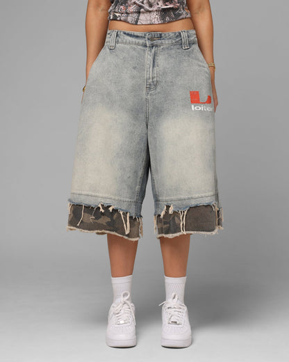 Loiter Oil Rig Denim Jorts Blue Wash