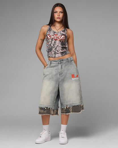 Loiter Oil Rig Denim Jorts Blue Wash