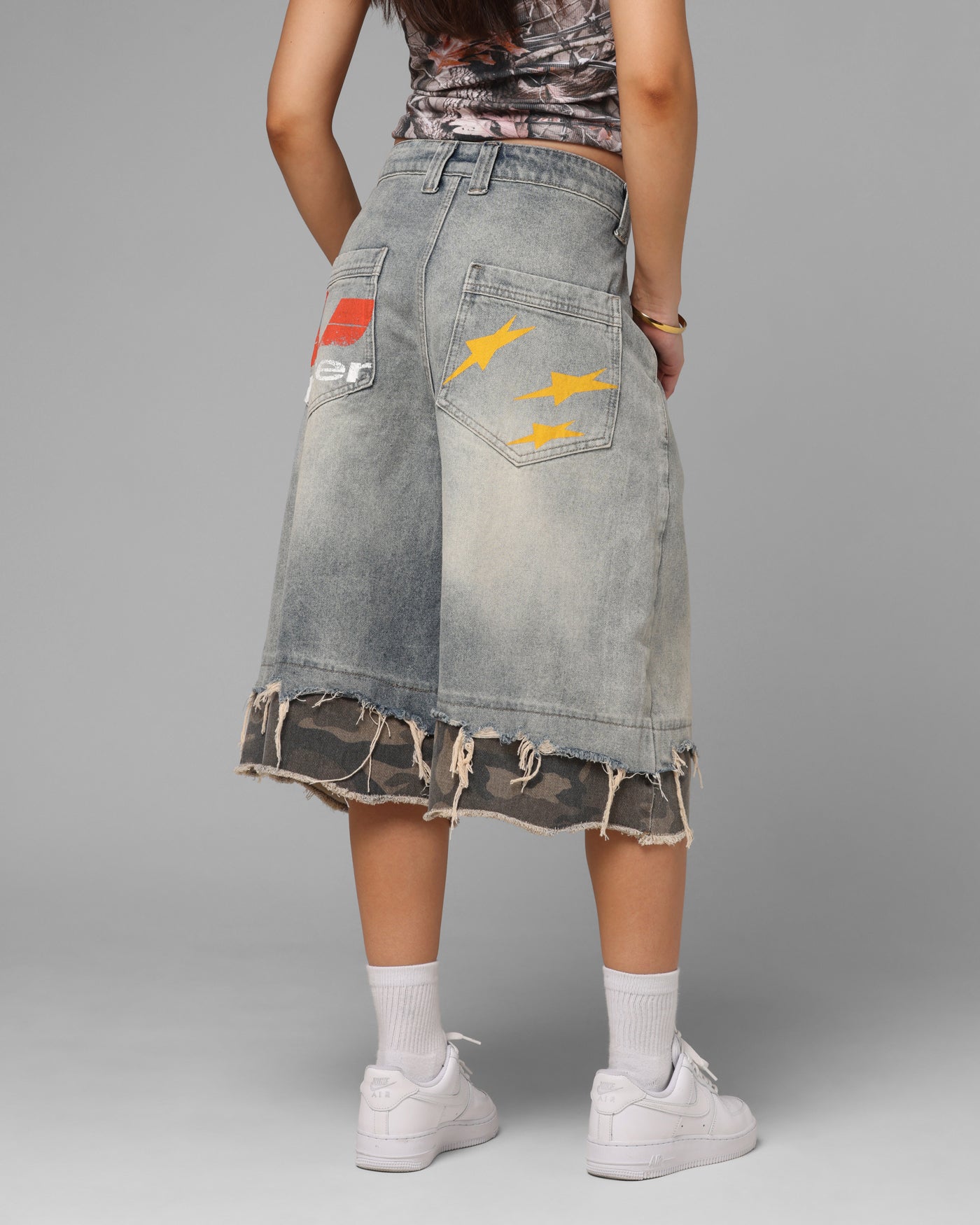 Loiter Oil Rig Denim Jorts Blue Wash