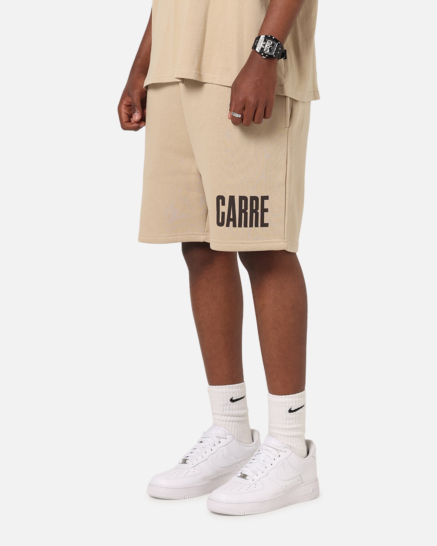 Carre Premium Essentials Sweat Shorts Light Brown