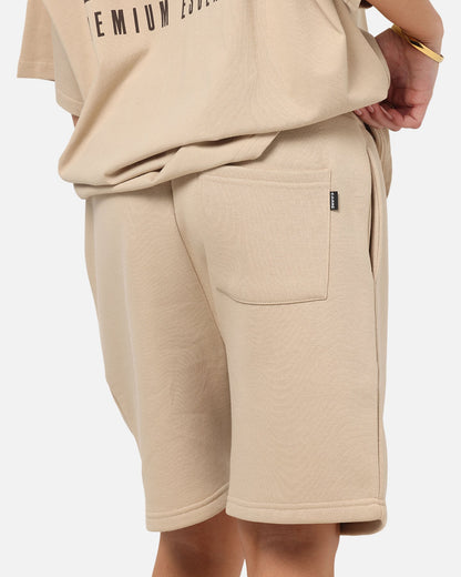 Carre Premium Essentials Sweat Shorts Light Brown